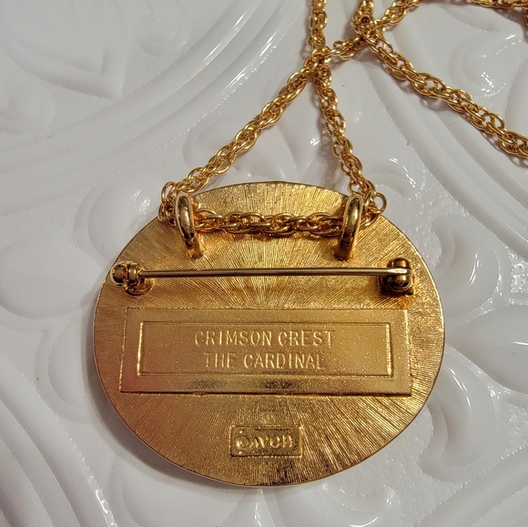 Vintage Avon Birds of Nature Collection Cardinal Necklace & Brooch - Picture 4 of 8